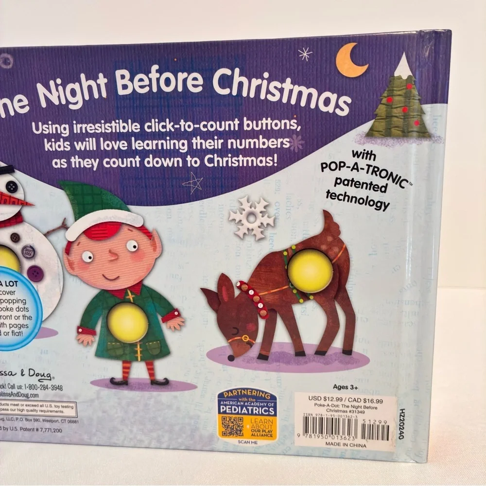 Melissa & Doug Poke-A-Dot! The Night Before Christmas Board Book